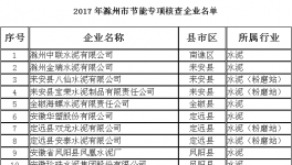 滁州市經信委將開展水泥行業節能專項監察