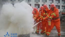 水泥廠突發(fā)“火災(zāi)” 微型消防站三分鐘成功處置