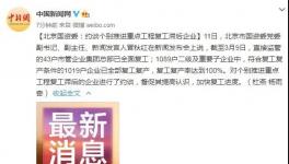 國資委令！復工滯后企業被約談！