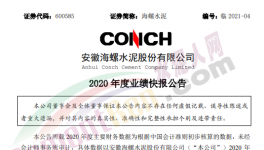 海螺水泥凈利潤351.30億元！同比增加4.58%！