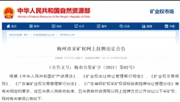 1.5億元起拍！又一儲量超億噸水泥用石灰?guī)r礦采礦權(quán)出讓！
