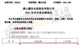 冀東水泥半年報預喜！同期漲幅20%-30%！