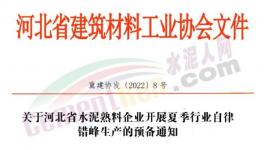 河北水泥熟料生產線5月20日起停產10天！