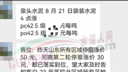 沸腾了！又涨50元/吨！10多个省市水泥价格反弹！